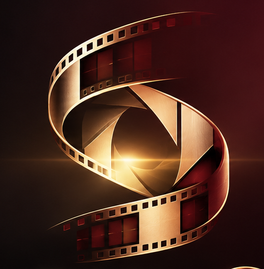 Synema Club emblem — a film strip forming the letter S around a camera aperture